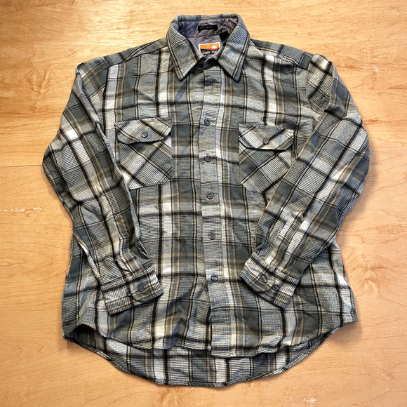 Ozark Trail Mens Large Multicolor Plaid Long Sleeve Flannel Button Shirt - Picture 1 of 10